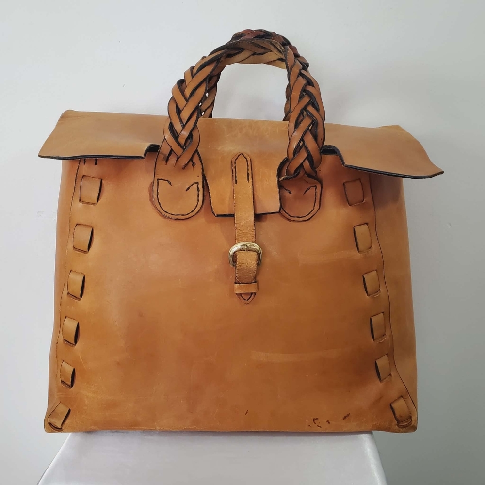 Vintage Womens Leather Travel Bag
